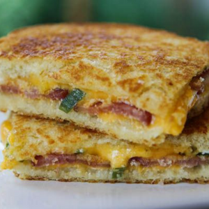 Grilled Scallion Cheese Sandwiches