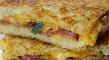 Grilled Scallion Cheese Sandwiches