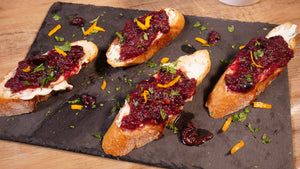 Air fryer Cranberry Orange Crostini | ULTREAN