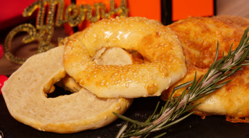 Air Fryer Homemade Bagels with 4 Topping Ideas