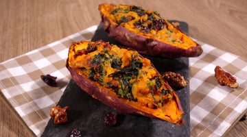 Air fryer Stuffed Sweet Potato