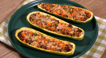Air fryer Stuffed Zucchini Boats | ULTREAN