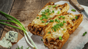 Veggie and Cheese Open-Faced Toast
