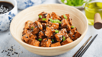 Crispy Air Fryer Tofu with Teriyaki Sauce
