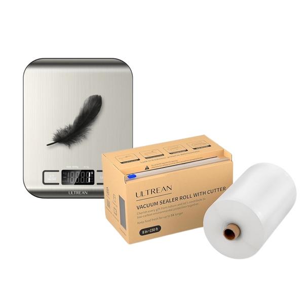 BUNDLE 1 - Ultrean Food Scale and Ultrean Vacuum Seal Rolls with Cutter