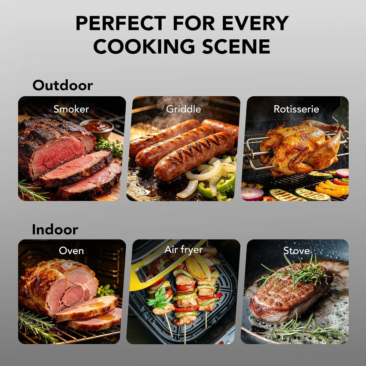 Ultrean Smart Wireless Meat Thermometer for Grilling