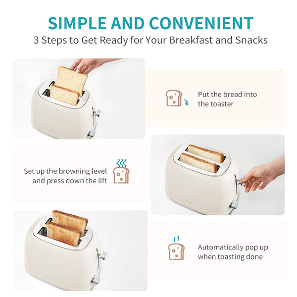 Ultrean 2 Slice Retro Toaster