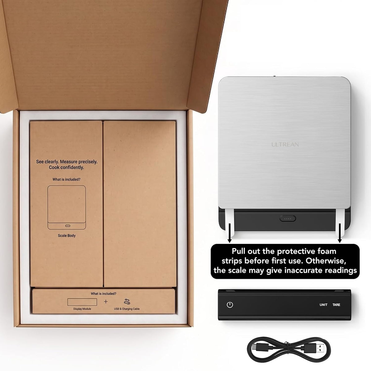 Ultrean 0.1g Precision Food Scale with Wireless Pull-Out Display