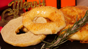 Air Fryer Homemade Bagels with 4 Topping Ideas