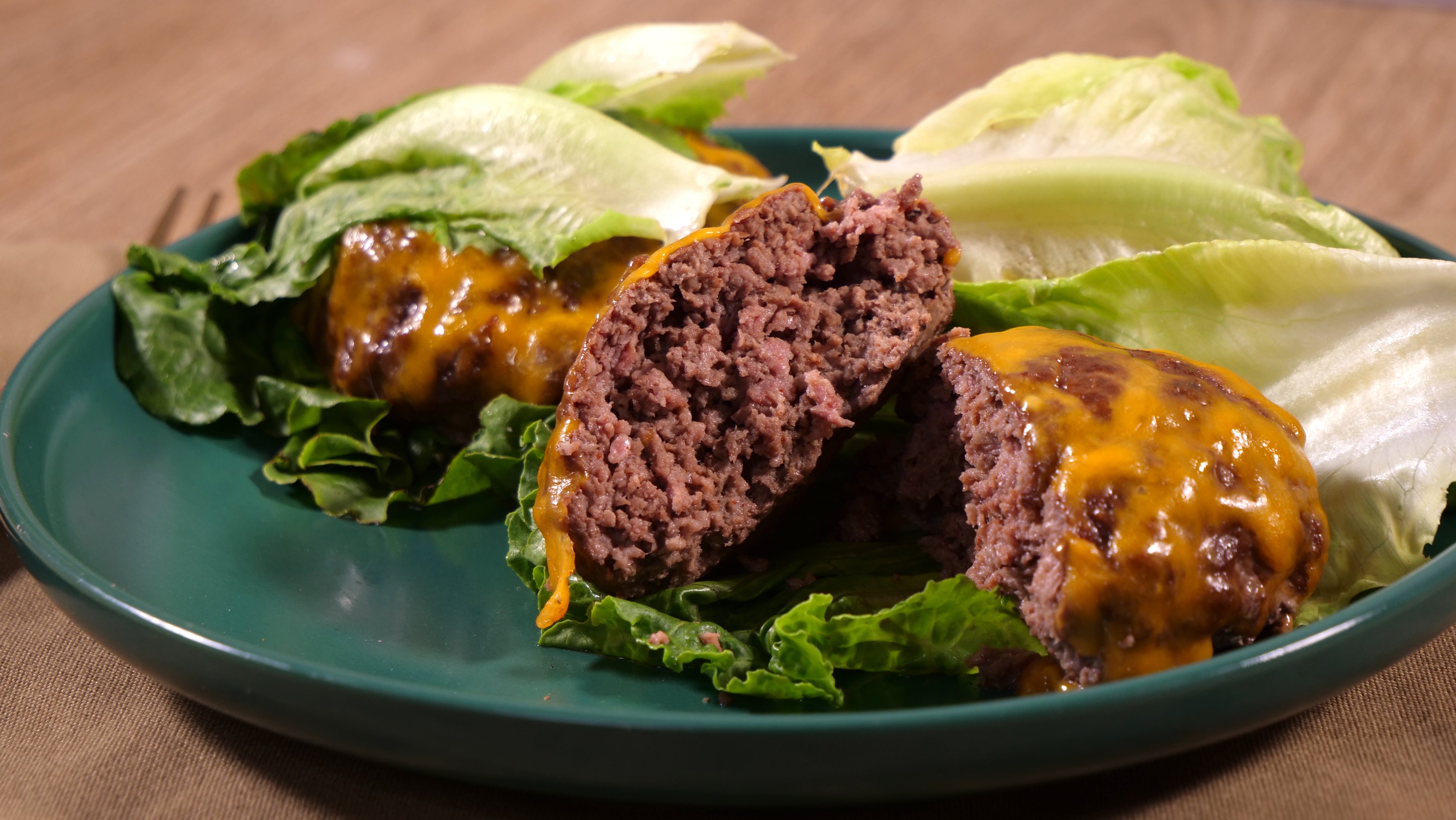Air fryer Lettuce Wrap Cheeseburger – Ultrean