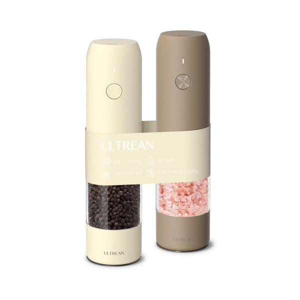 Ultrean Electric Salt and Pepper Grinder Sets (2 Pack)