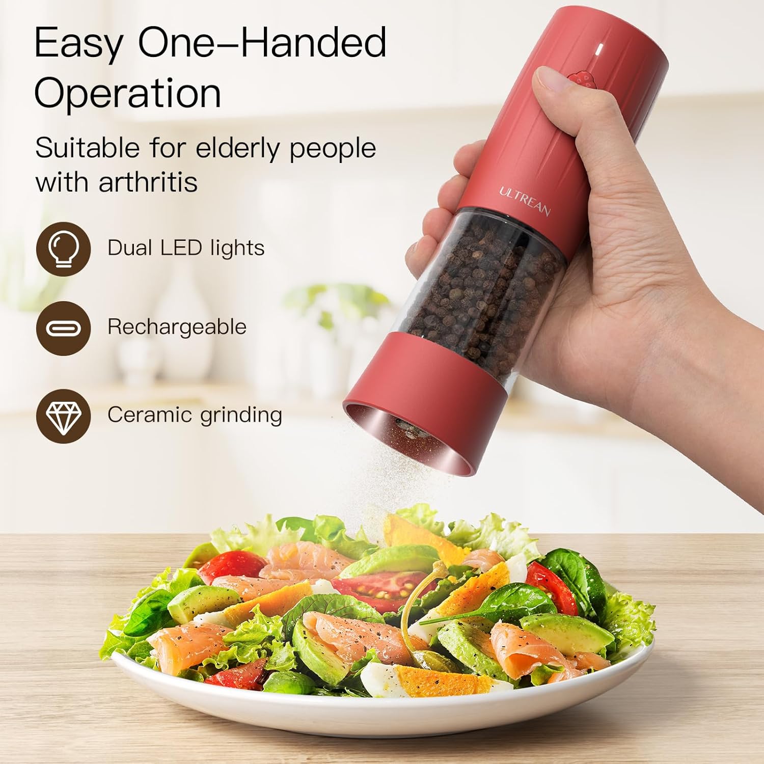 Ultrean Salt and Pepper Grinder - Thumbnail 5