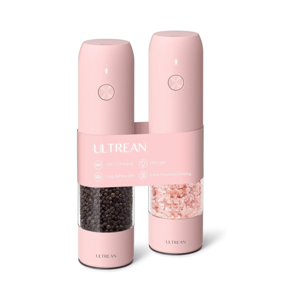 Ultrean Electric Salt and Pepper Grinder Sets (2 Pack)
