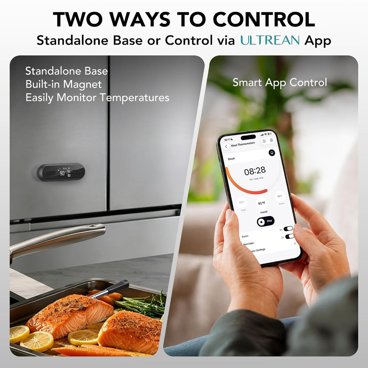 Ultrean Smart Wireless Meat Thermometer for Grilling