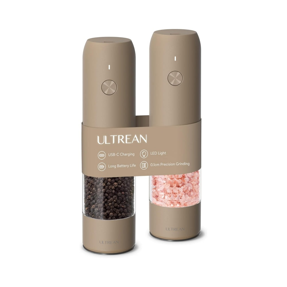 Ultrean Electric Salt and Pepper Grinder Sets (2 Pack)