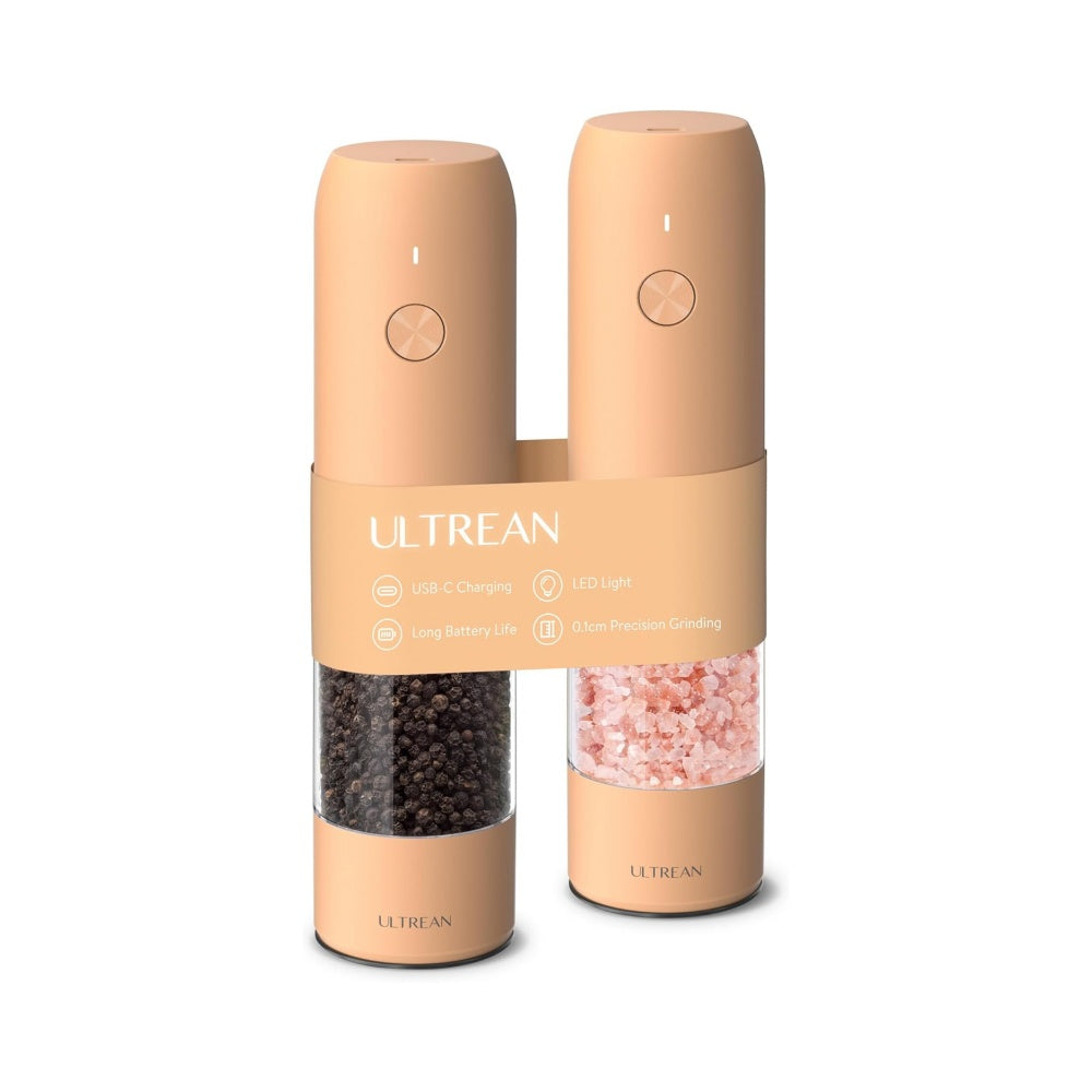Ultrean Electric Salt and Pepper Grinder Sets (2 Pack)