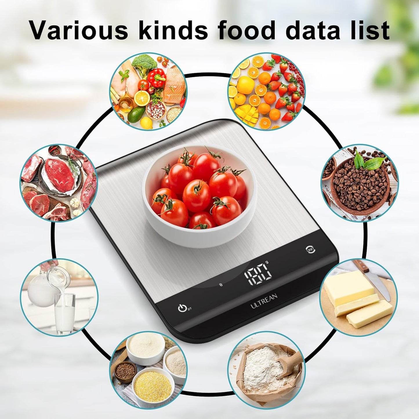Ultrean Smart Food Scale with Nutritional Calculator