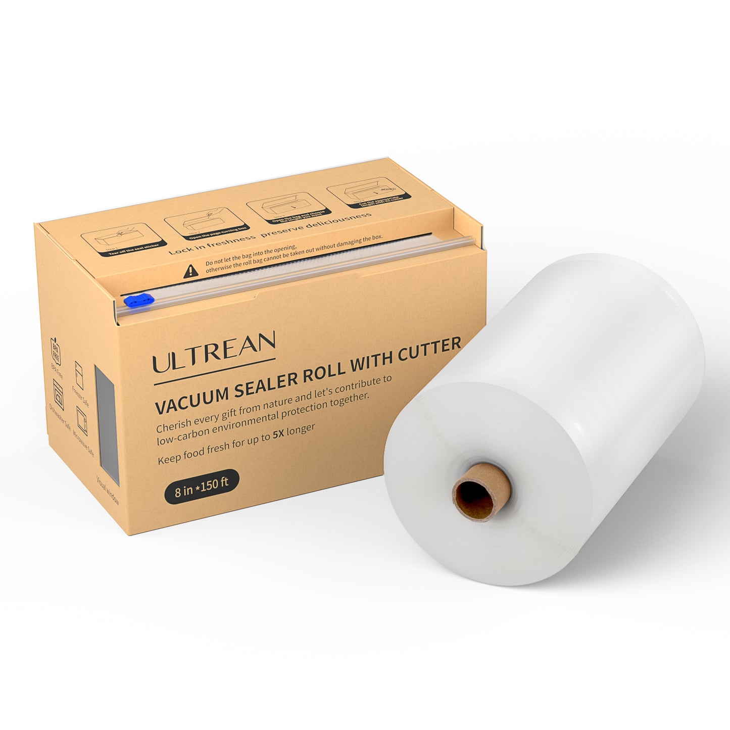 Ultrean Vacuum Seal Roll Keeper with Cutter
