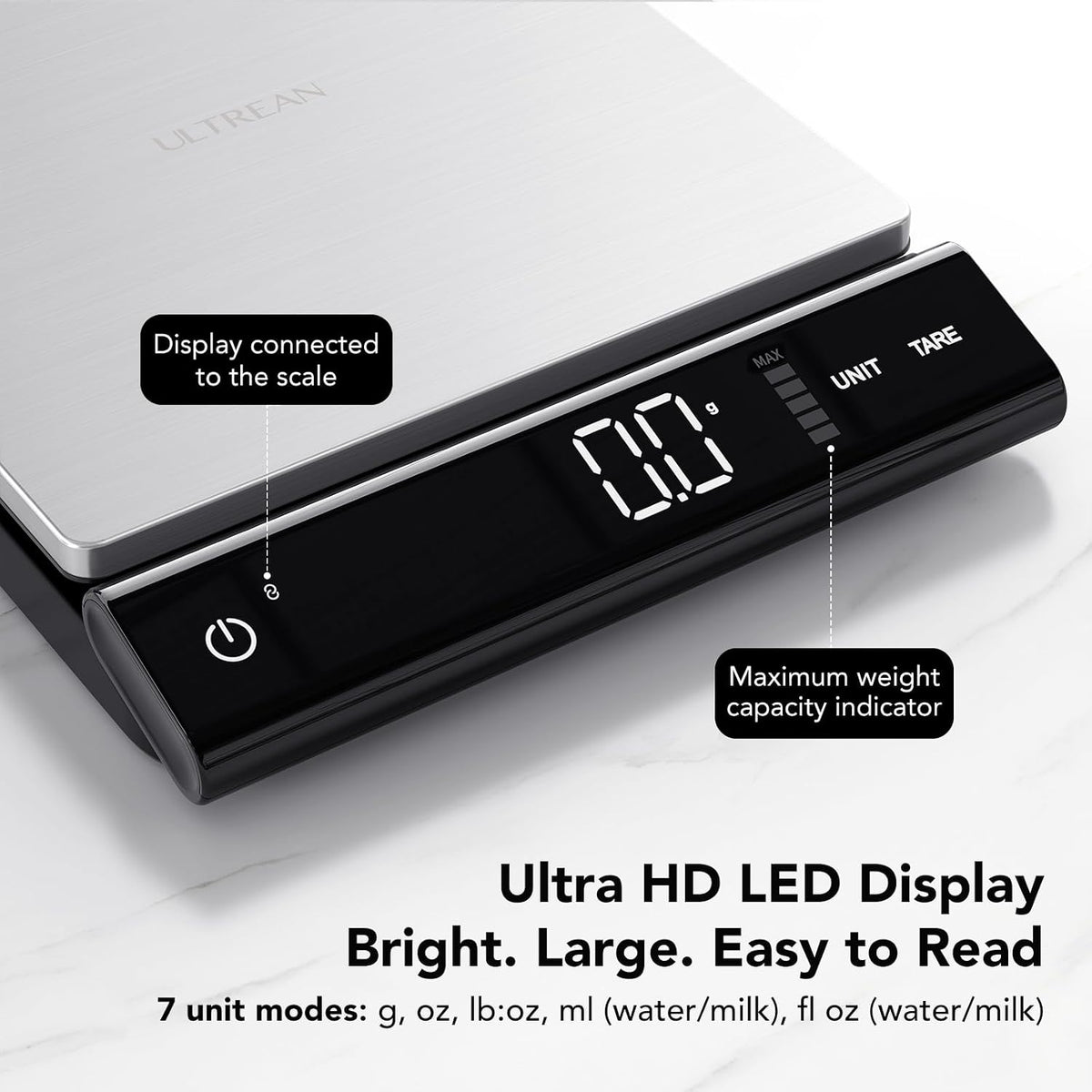 Ultrean 0.1g Precision Food Scale with Wireless Pull-Out Display
