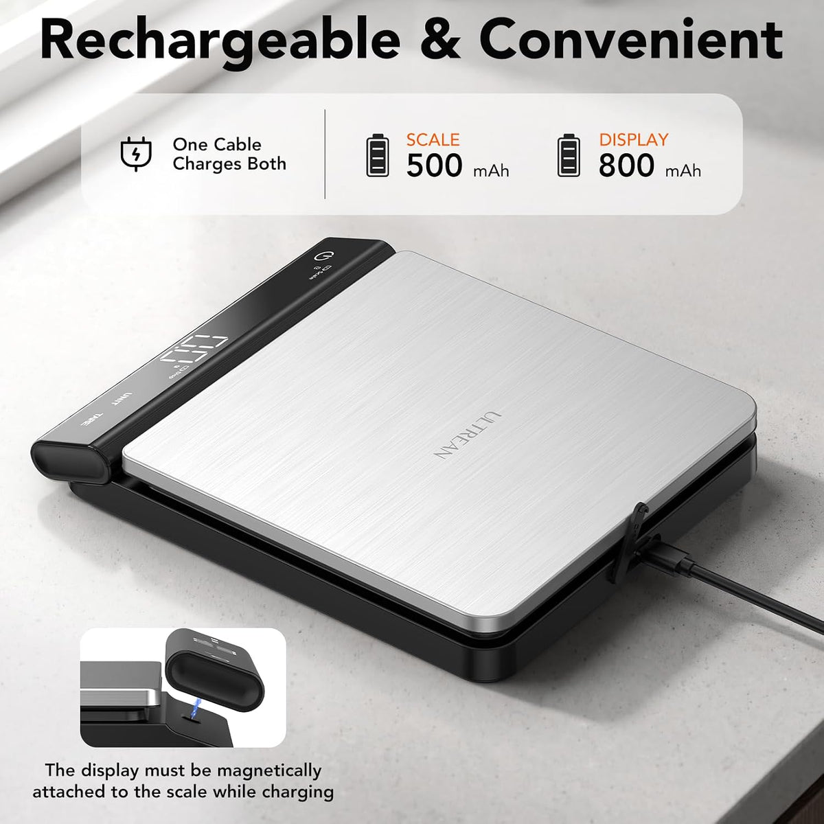 Ultrean 0.1g Precision Food Scale with Wireless Pull-Out Display
