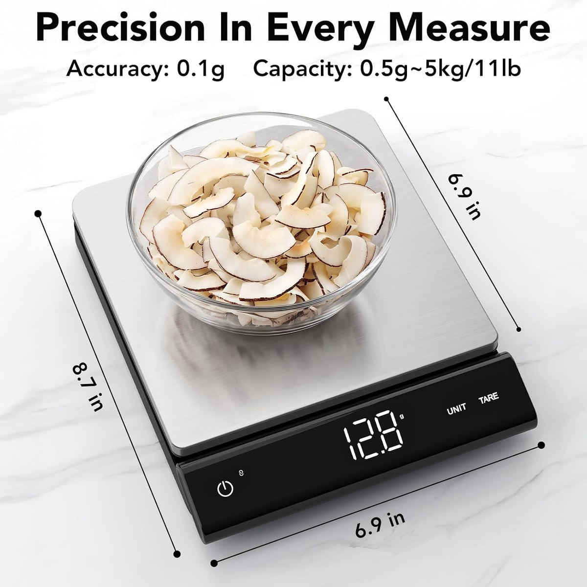Ultrean 0.1g Precision Food Scale with Wireless Pull-Out Display