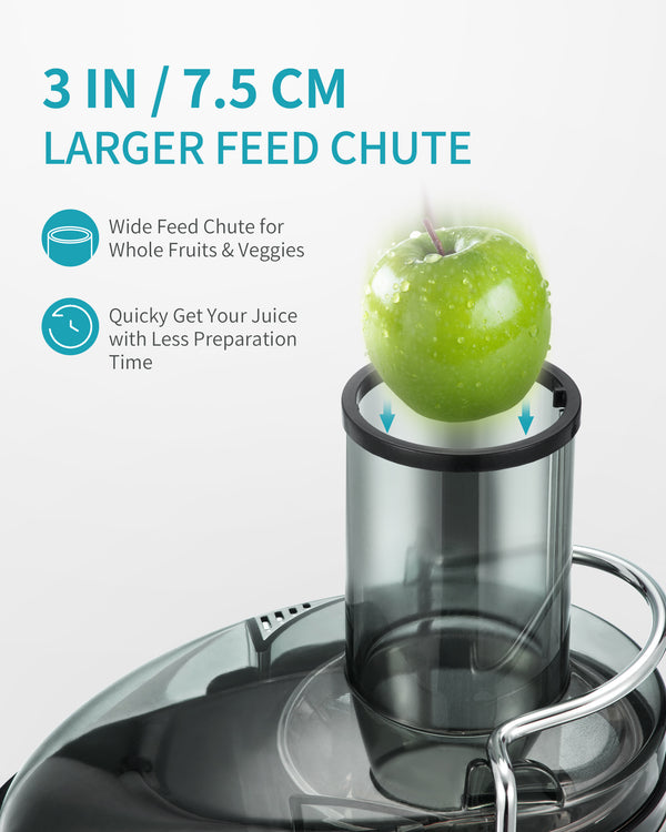 800W Full Apple Juice Extractor - Stainless Steel
