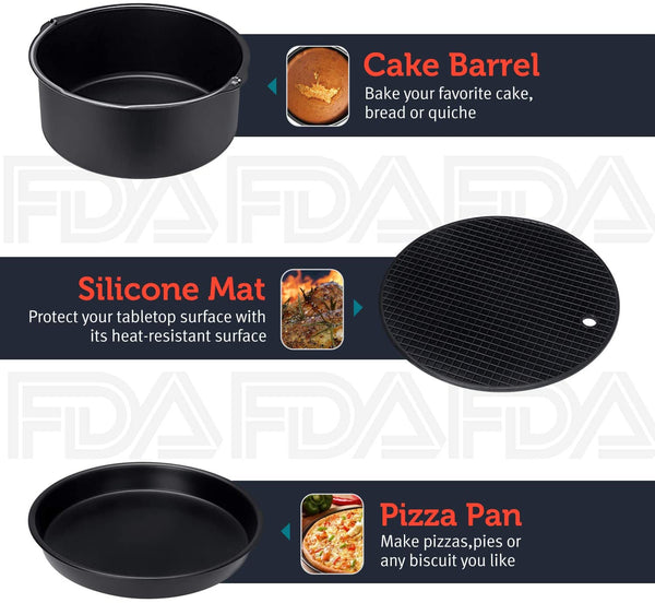 Stainless Steel Basket Nontoxic Air Fryer Silicone Mat Consumer